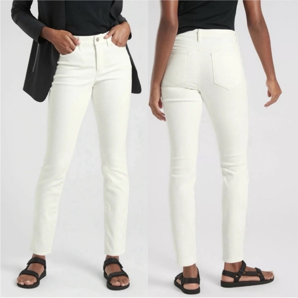 Athleta Sculptek Ultra Skinny Jeans, White, Size 6T